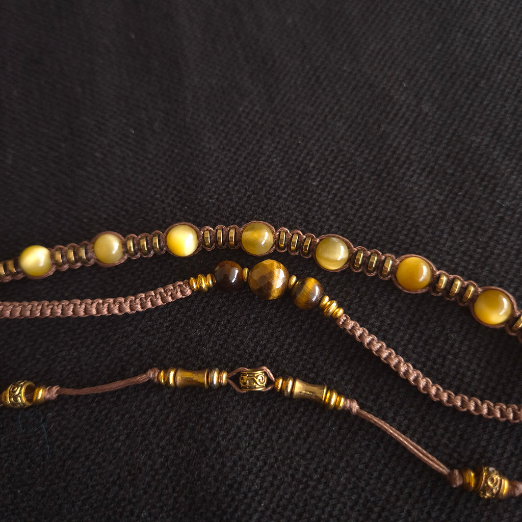 The Tiger’s Eye Wanderer: Hand-Woven Multi-Layer Wrap Bold. Grounded. Radiant.