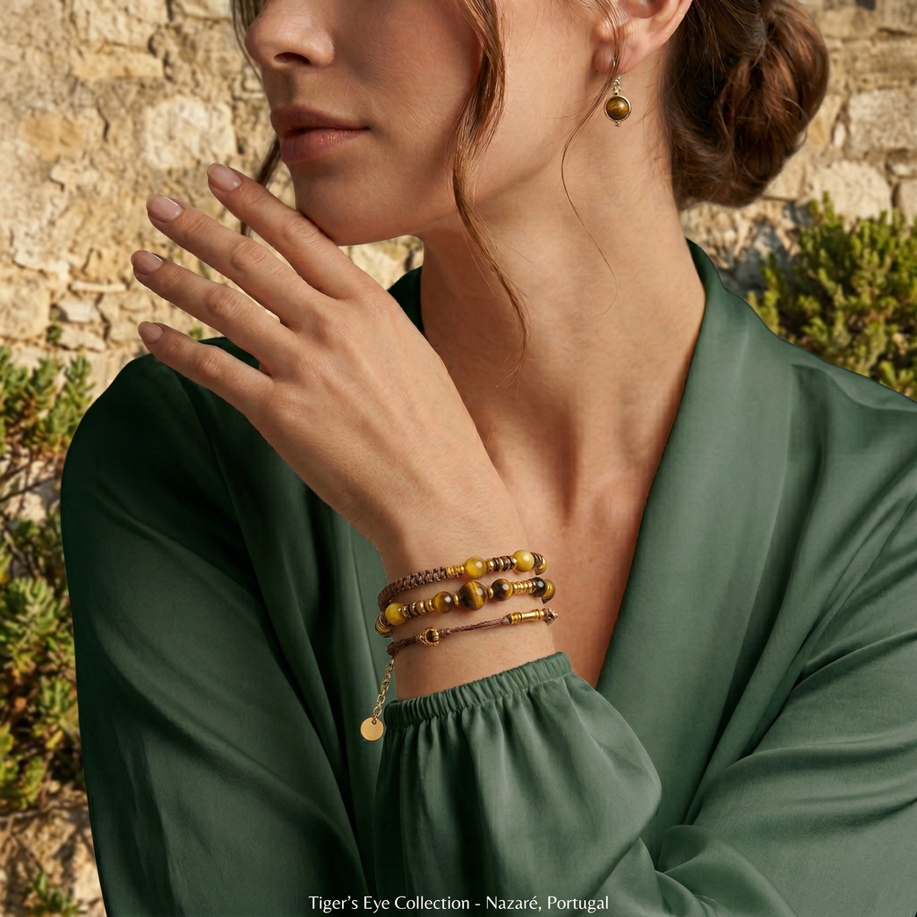 The Tiger’s Eye Wanderer: Hand-Woven Multi-Layer Wrap Bold. Grounded. Radiant.